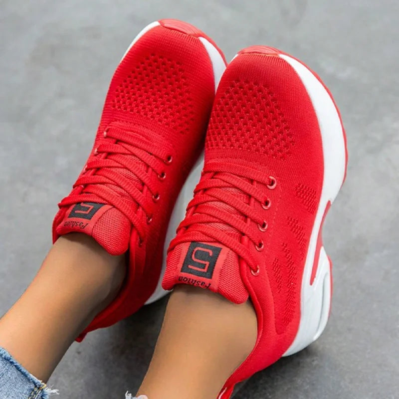 Nu Styles 4Ever Women Air Cushion Running Sneakers Lace Up