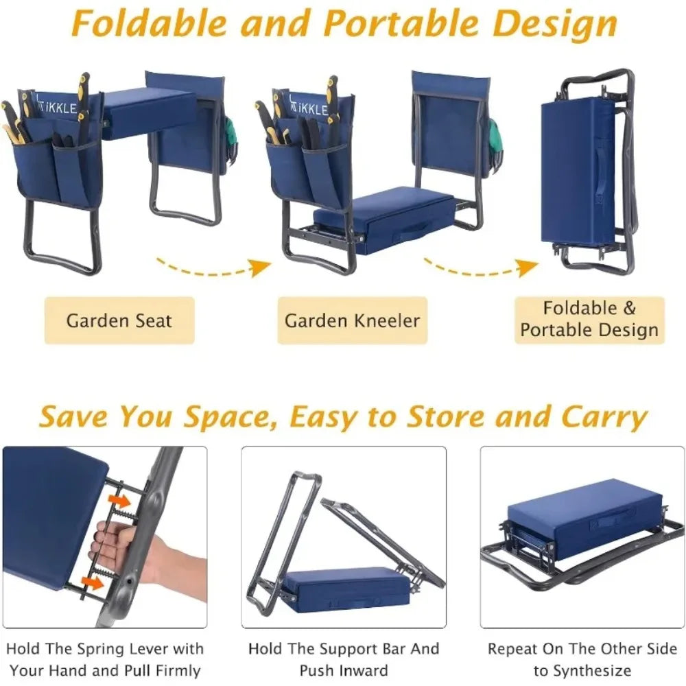 General Use Upgraded Garden Kneeler With Detachable Pad