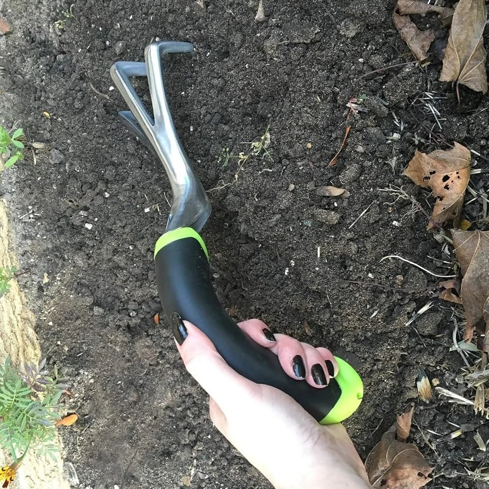 XMSJ Ergonomic Aluminum Hand Cultivator Garden Tool
