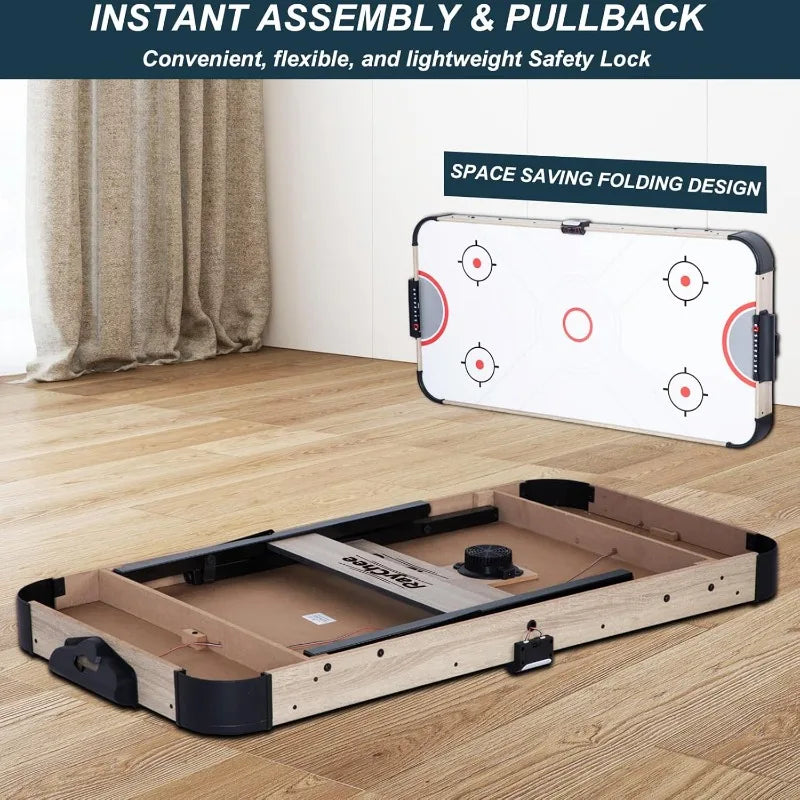 YTYIN LED Folding Air Hockey Table Family Game Set Pro