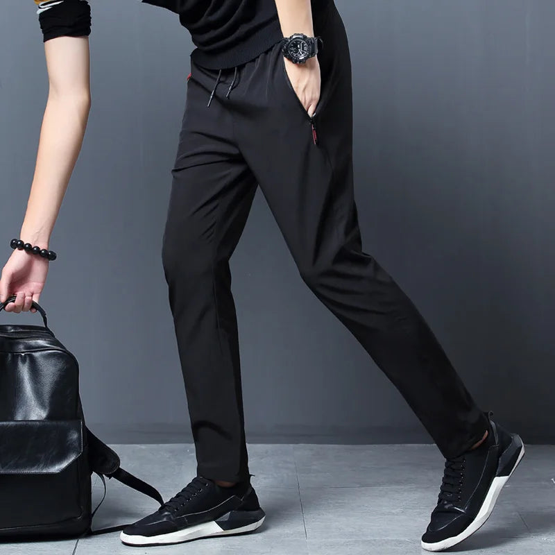 CN Mens Casual Slim Fit Jogger Pants Elastic Waist