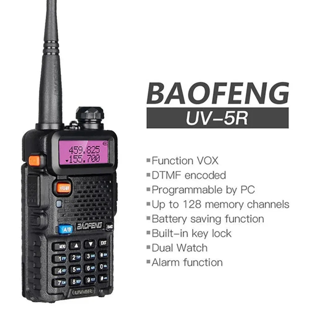 BAOFENG UV5R Dual Band Two Way Radio 5W 2 Pack Portable