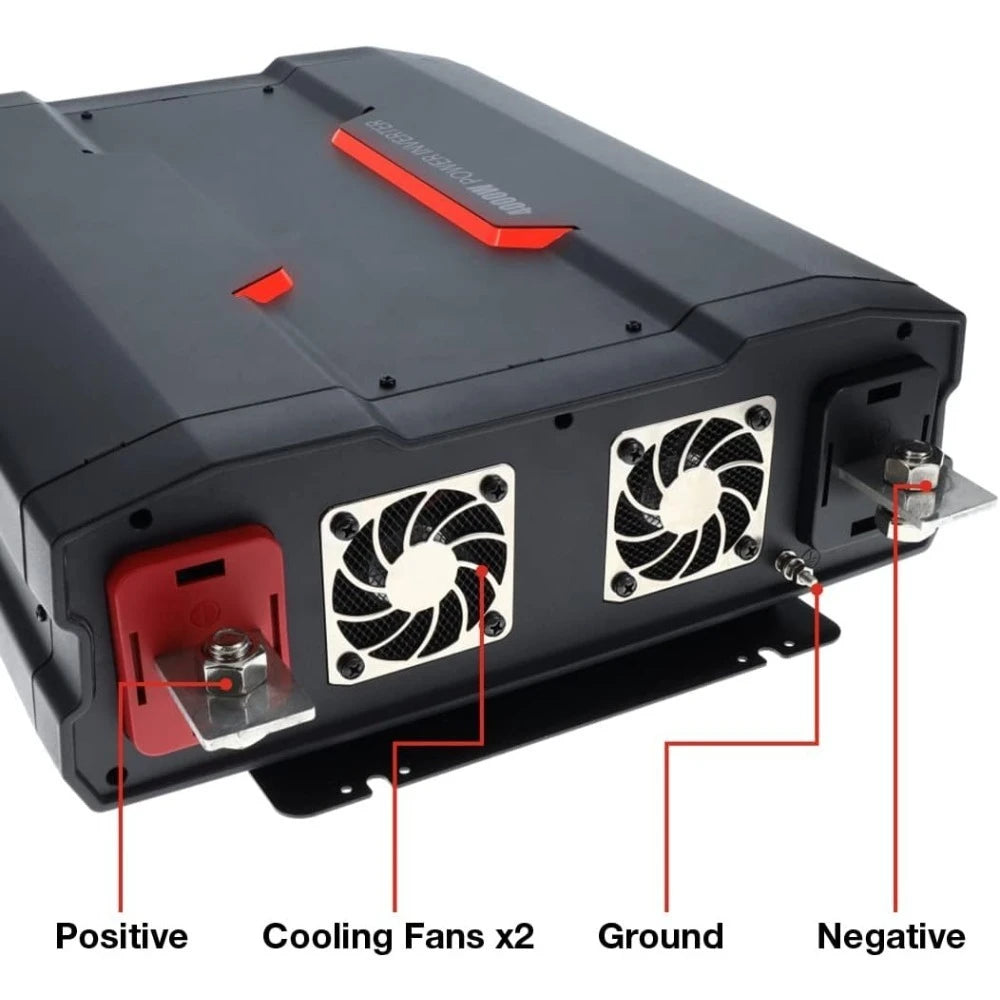 Hign-concerned 4000W Inverter 12V to 110V AC Outlets USB