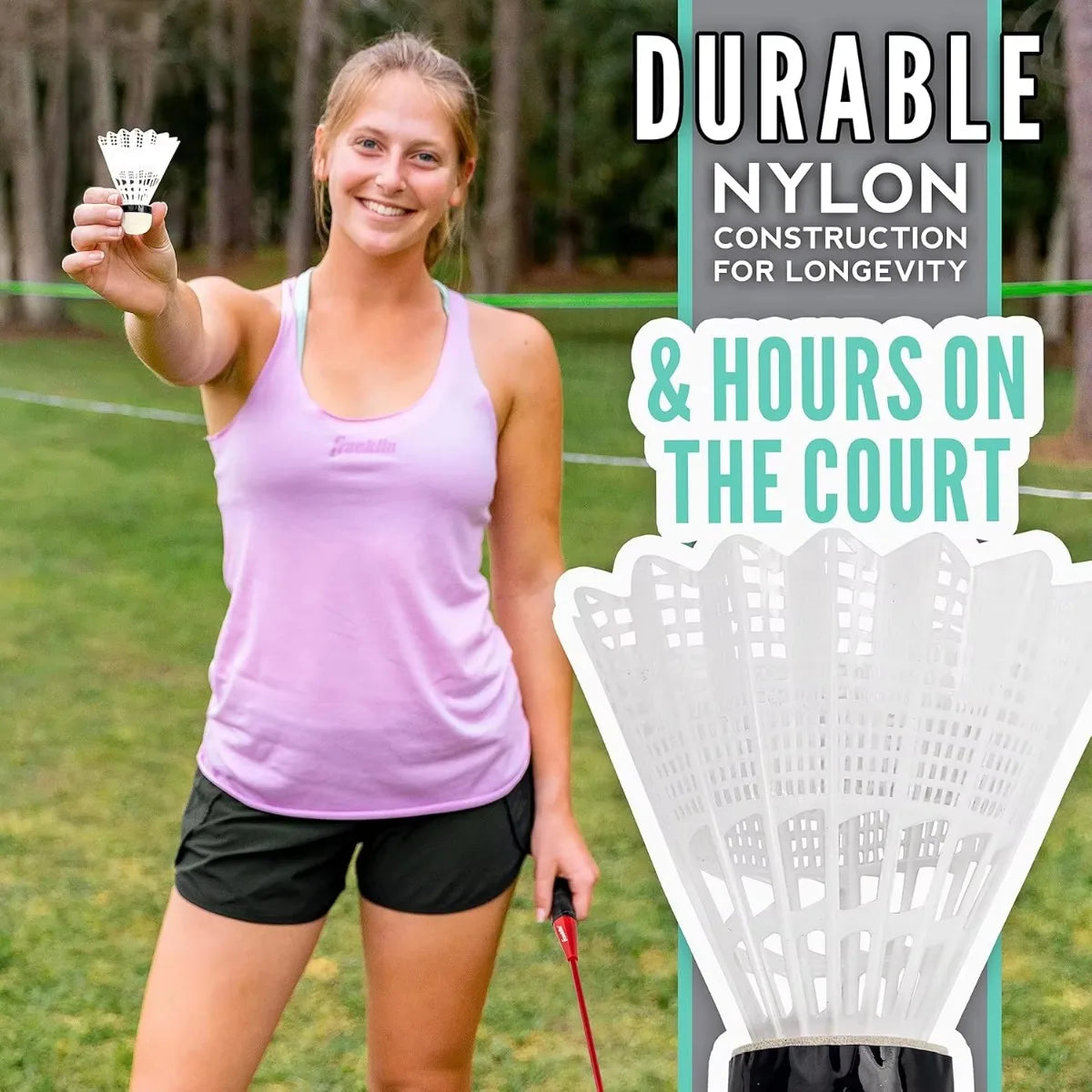 Hignconcerned Badminton Set With 2 Rackets And Birdies