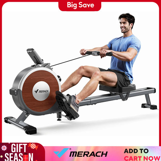 MERACH Magnetic Rowing Machine With 16 Levels Resistance