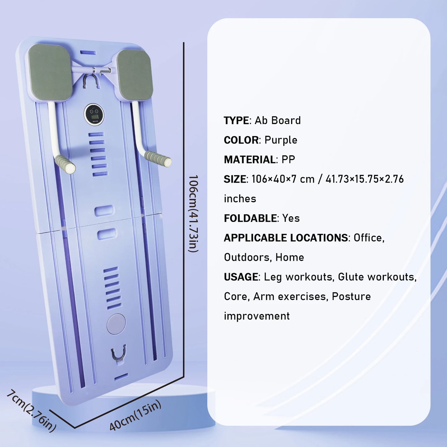 Adjustable Pilates Board Home Workout Ab And Pushup Yoga