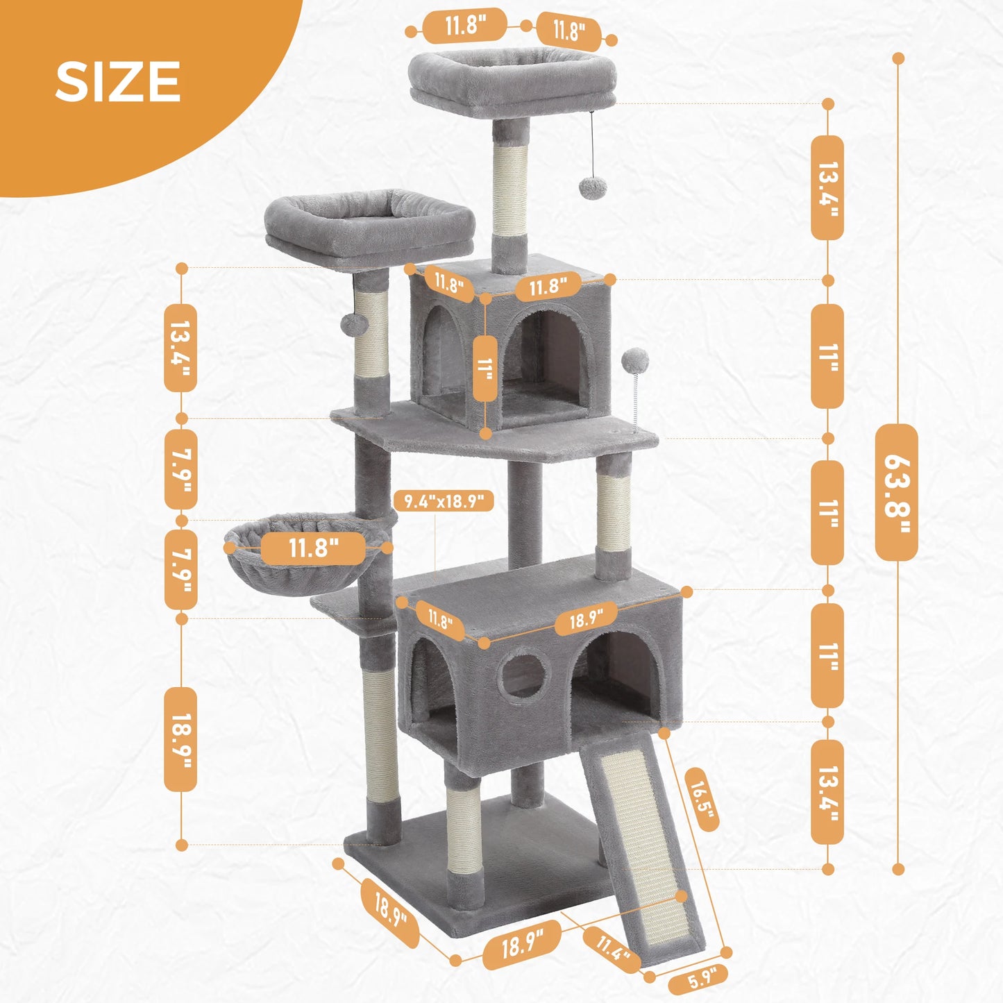 PAWZ Road Multi Level Cat Tree Tower Scratching Post