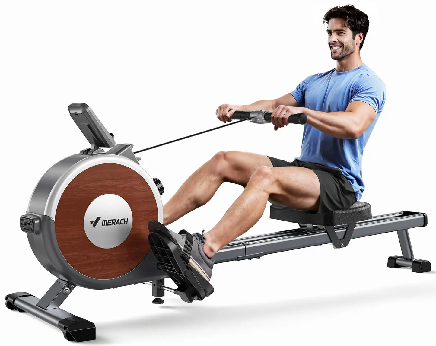 MERACH Magnetic Rowing Machine With 16 Levels Resistance