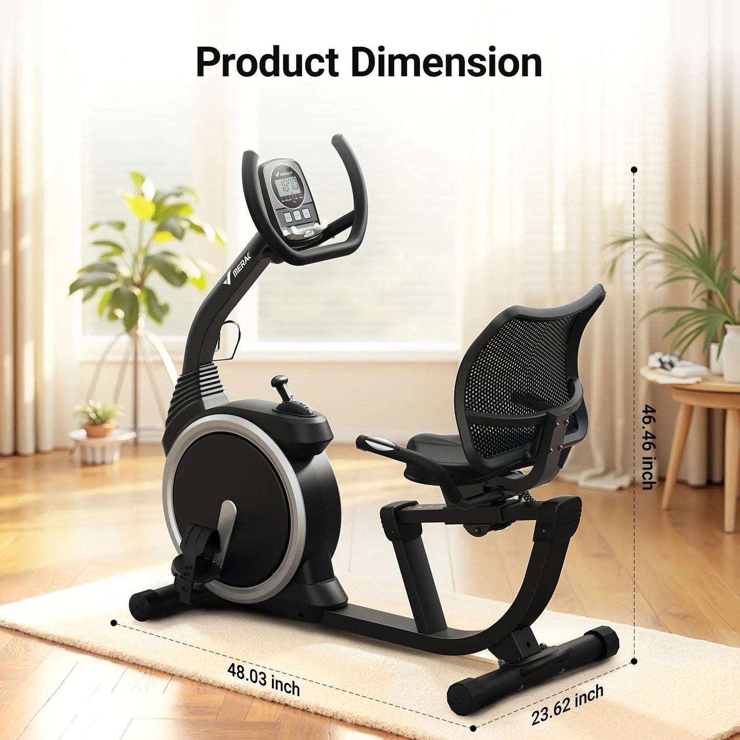 Merach Recumbent Exercise Bike for Home and Commercial