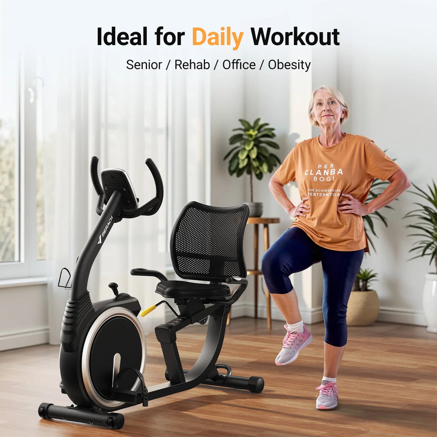Merach Recumbent Exercise Bike for Home and Commercial