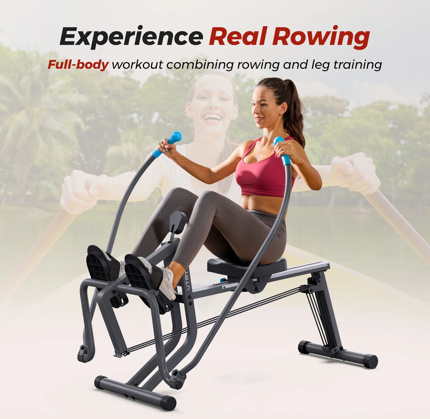 UTRYUP Sculls Rowing Machine Ergonomic Quiet Home Gym
