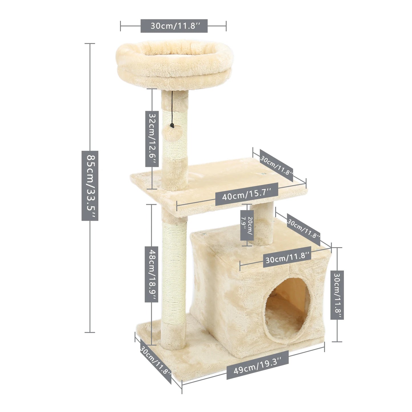 PAWZ Road Multi Level Cat Tree Tower Scratching Post