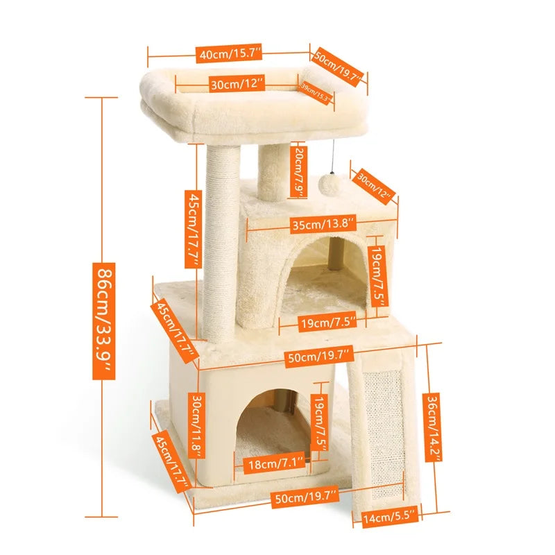 PAWZ Road Multi Level Cat Tree Tower Scratching Post