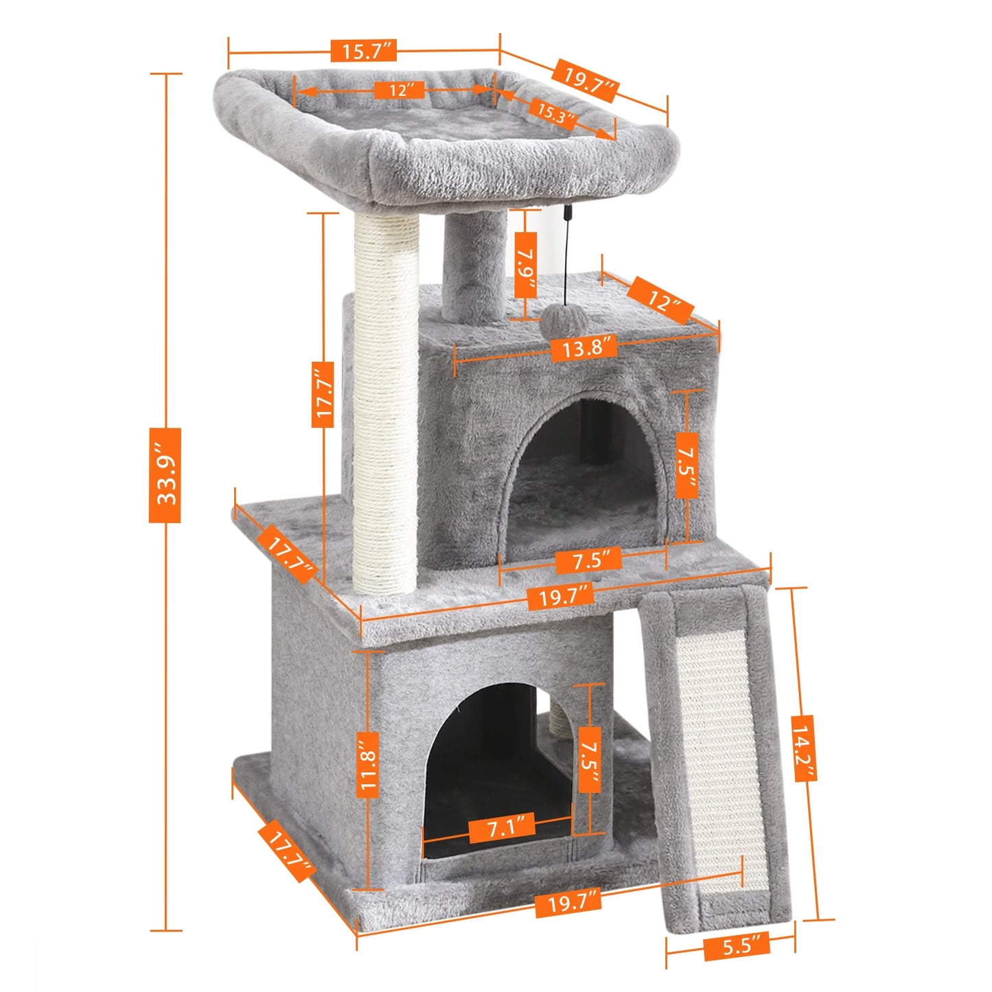 PAWZ Road Multi Level Cat Tree Tower Scratching Post