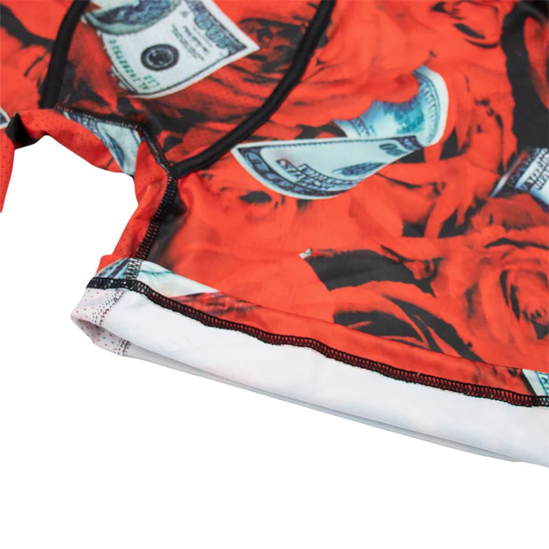 5 Piece Men Boxers Set Breathable Plus Size Print Trunks