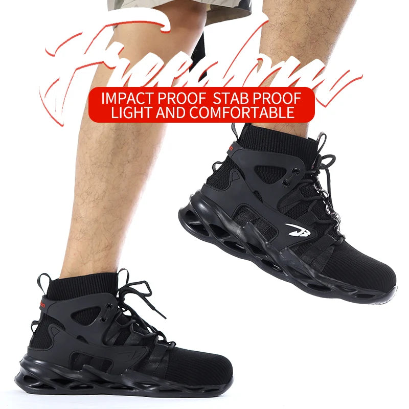 Breathable Safety Shoes Anti Smash And Puncture Resistant