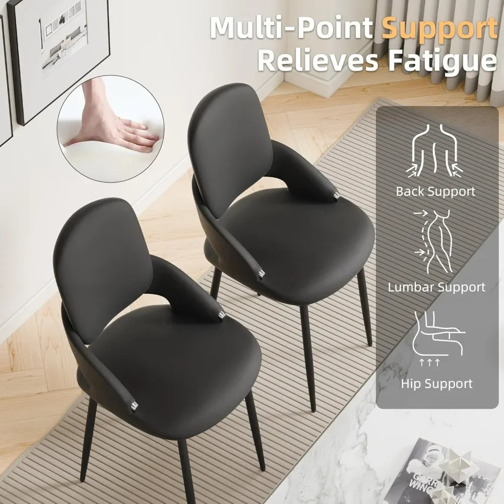 Angduo Dining Chairs PU Leather Restaurant Chairs Modern
