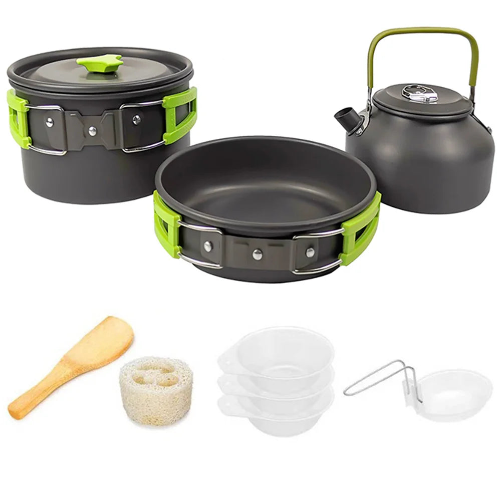 LISM Camping Cookware Set For 2 To 3 People Nonstick Pots
