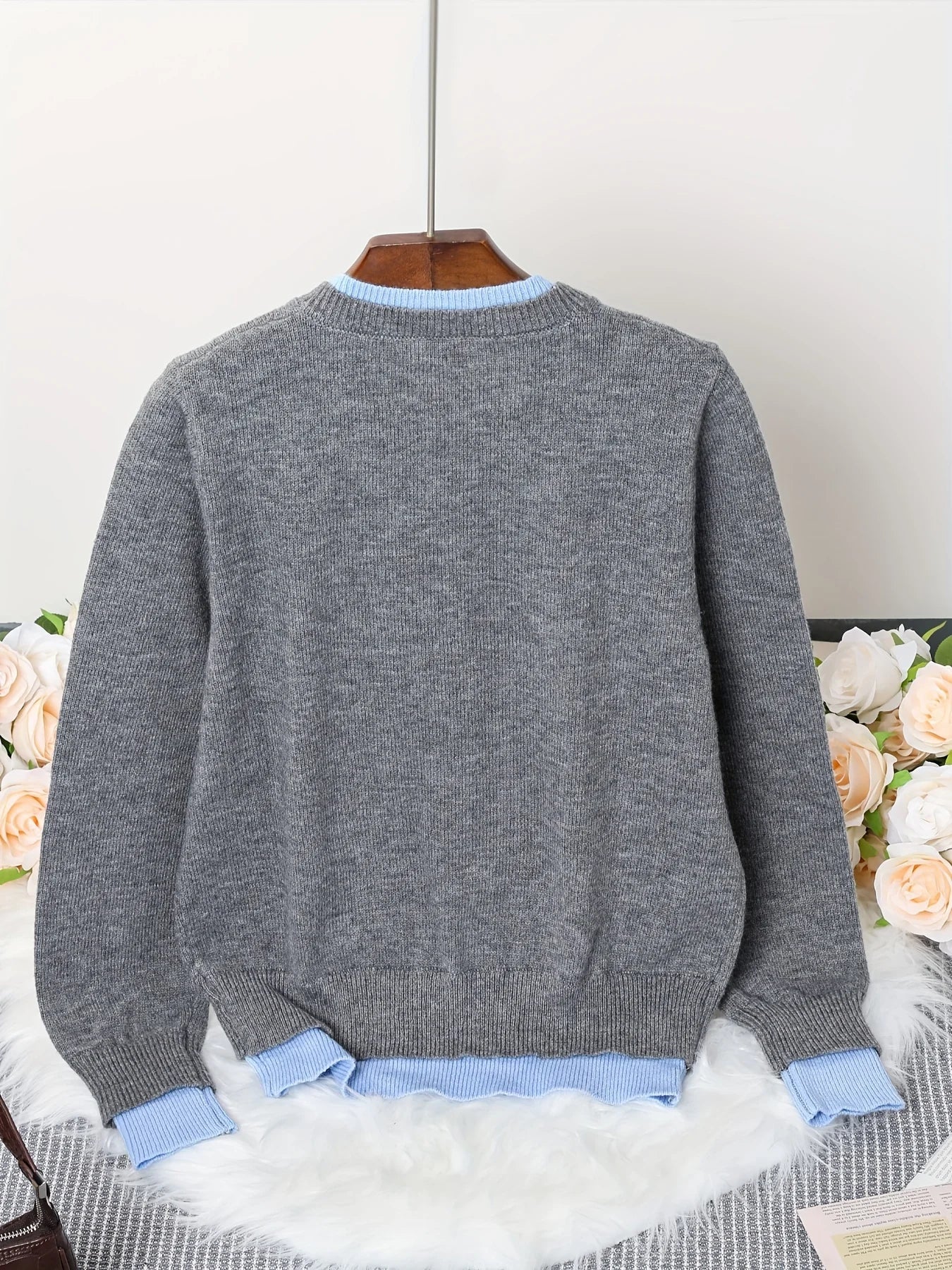 CakuloCN Autumn Winter Knit Cardigan Button Up Sweater