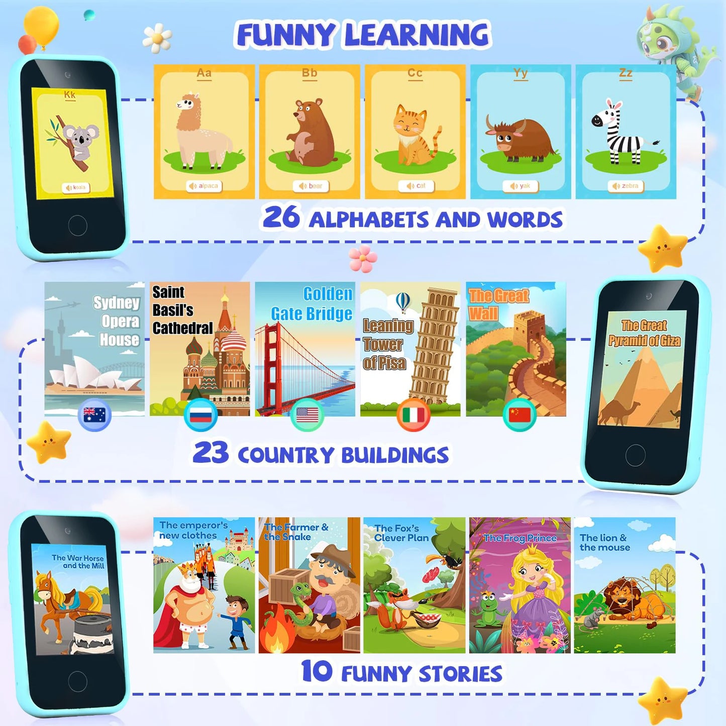 Nu Styles 4Ever Kids Learning Smartphone Toy Dual Camera