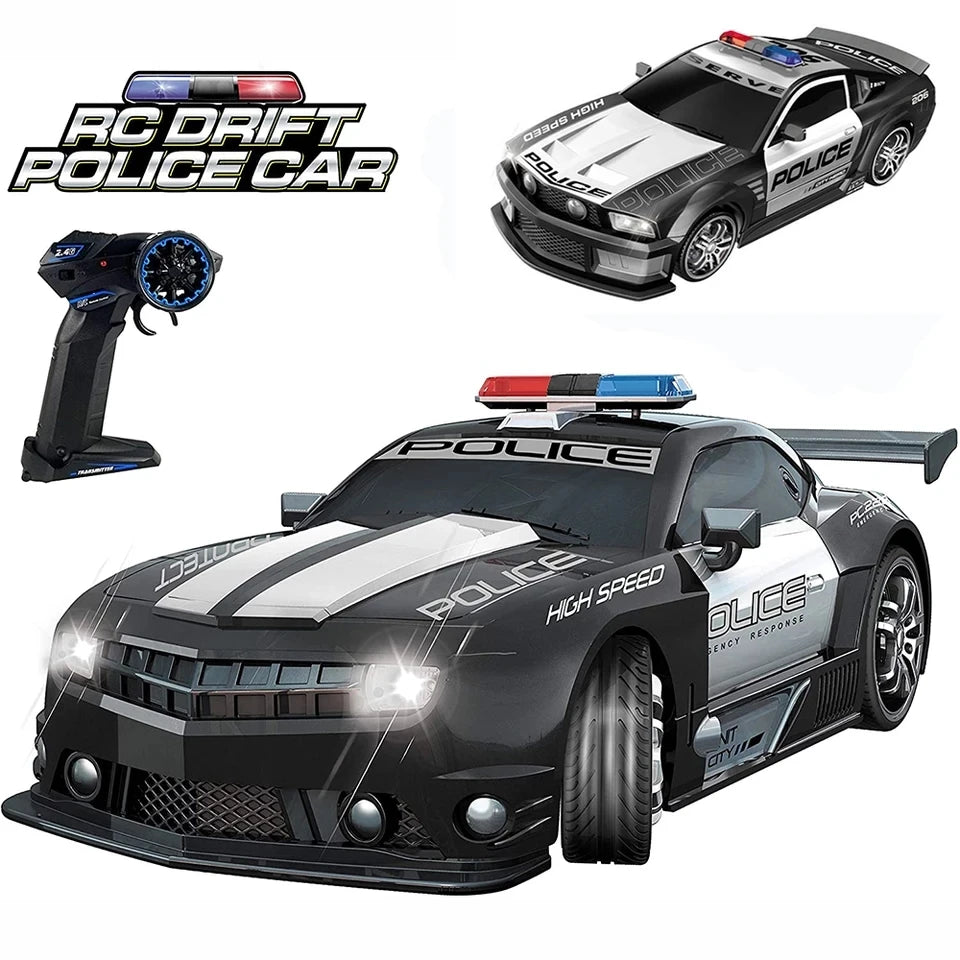 CONUSEA Police RC Car 2.4GHz Lights Durable Chase Vehicle