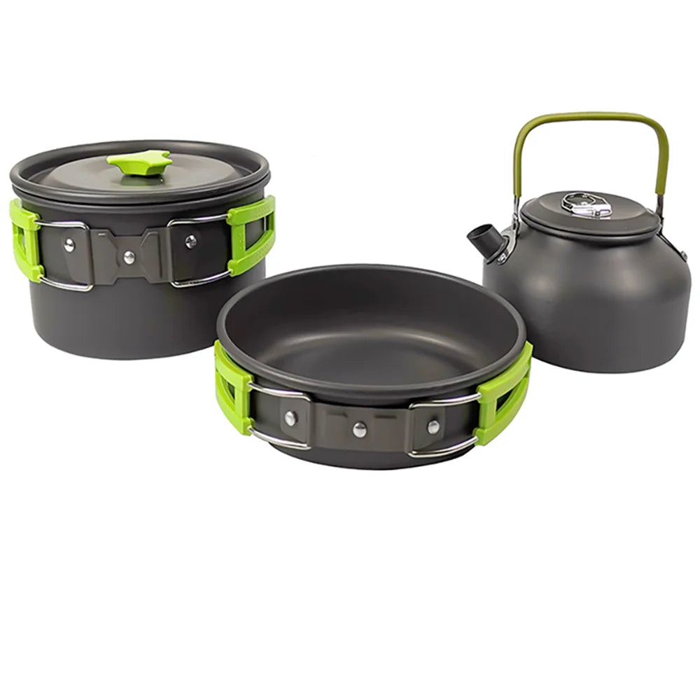 LISM Camping Cookware Set For 2 To 3 People Nonstick Pots