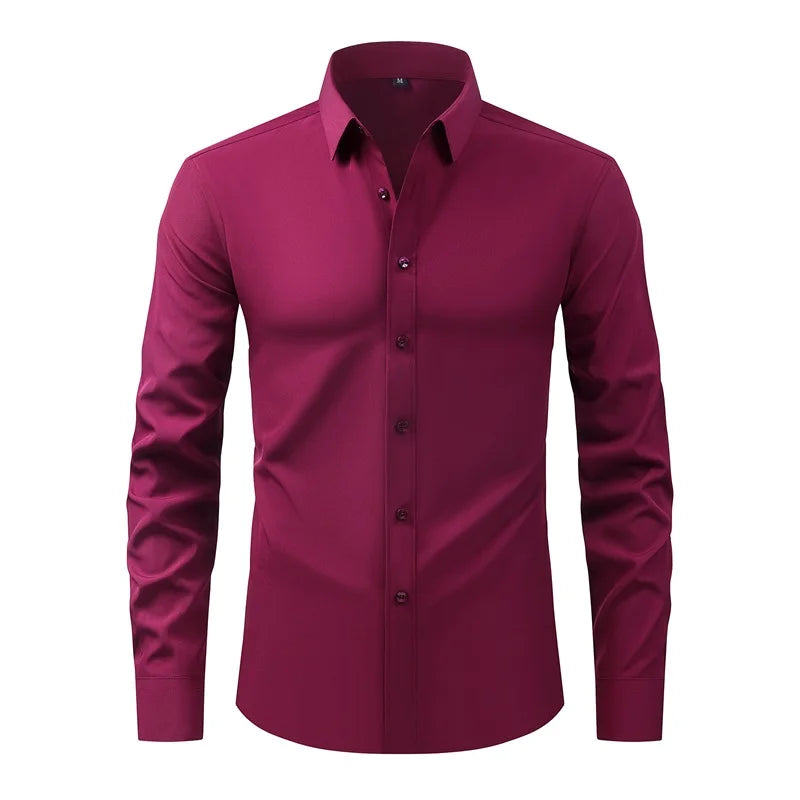 Guangdong Men Classic Button Down Shirt With Long Sleeves