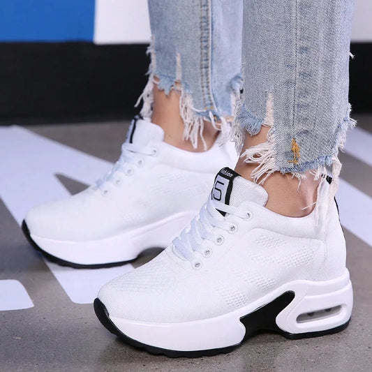 Nu Styles 4Ever Women Air Cushion Running Sneakers Lace Up