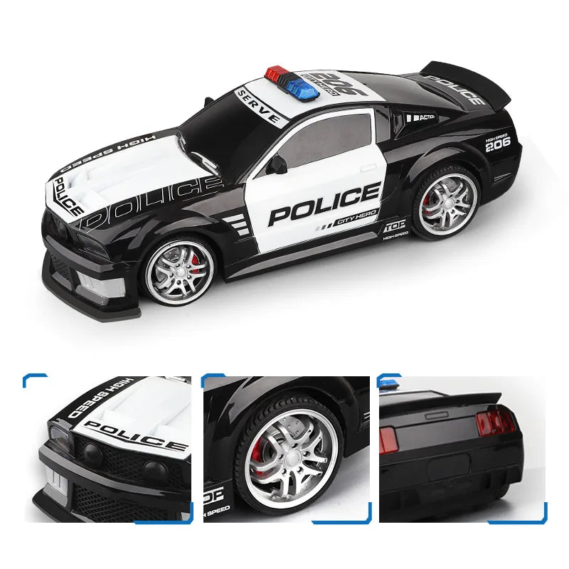 CONUSEA Police RC Car 2.4GHz Lights Durable Chase Vehicle