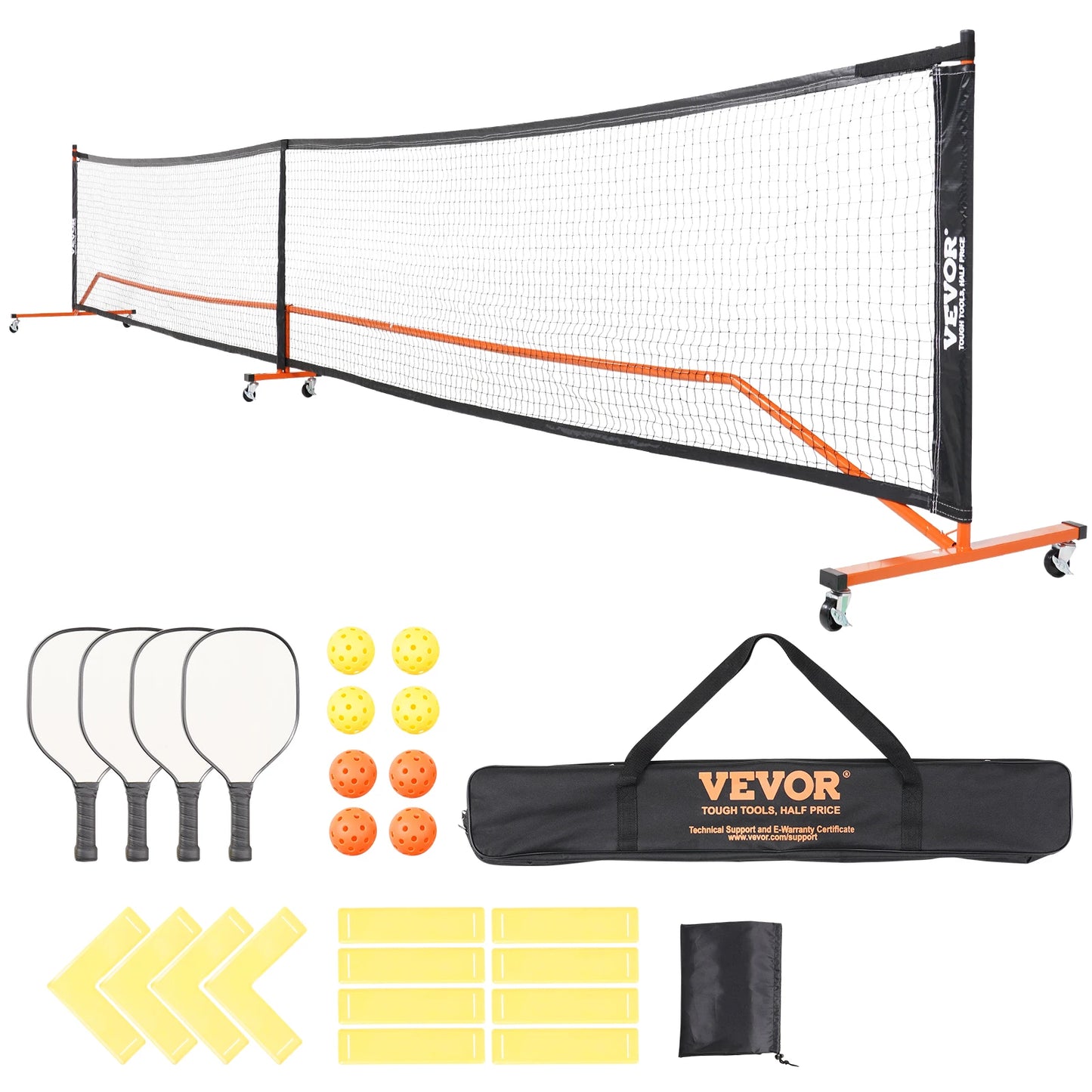VEVOR Portable Pickleball Net System Outdoor Full Court