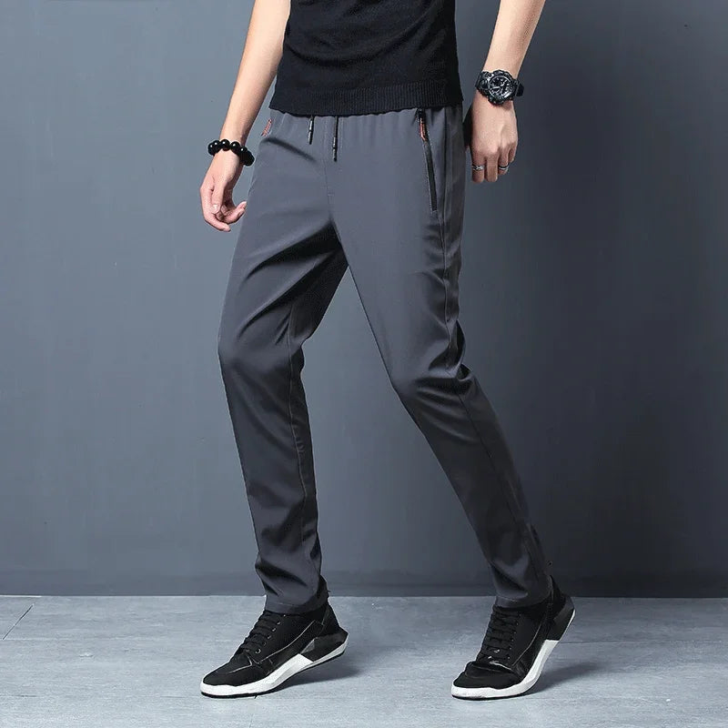 CN Mens Casual Slim Fit Jogger Pants Elastic Waist