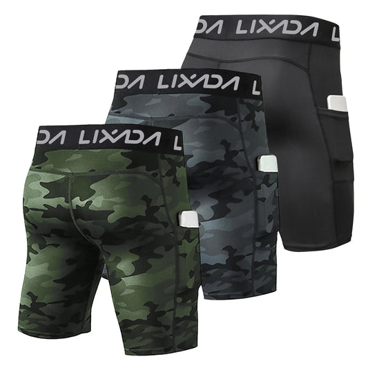 Lixada Mens Sports Shorts With Pocket Moisture Wicking