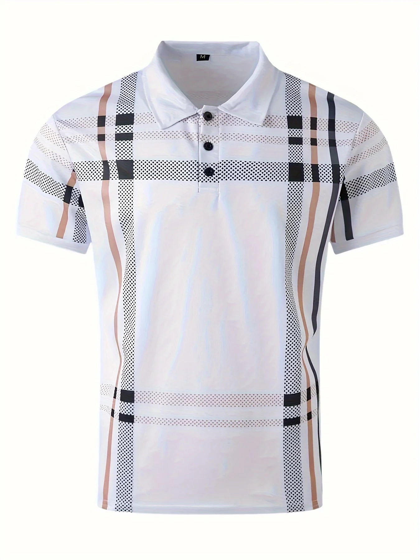 Casual Men Polo Shirt Lapel Short Sleeve Comfort Fit Top