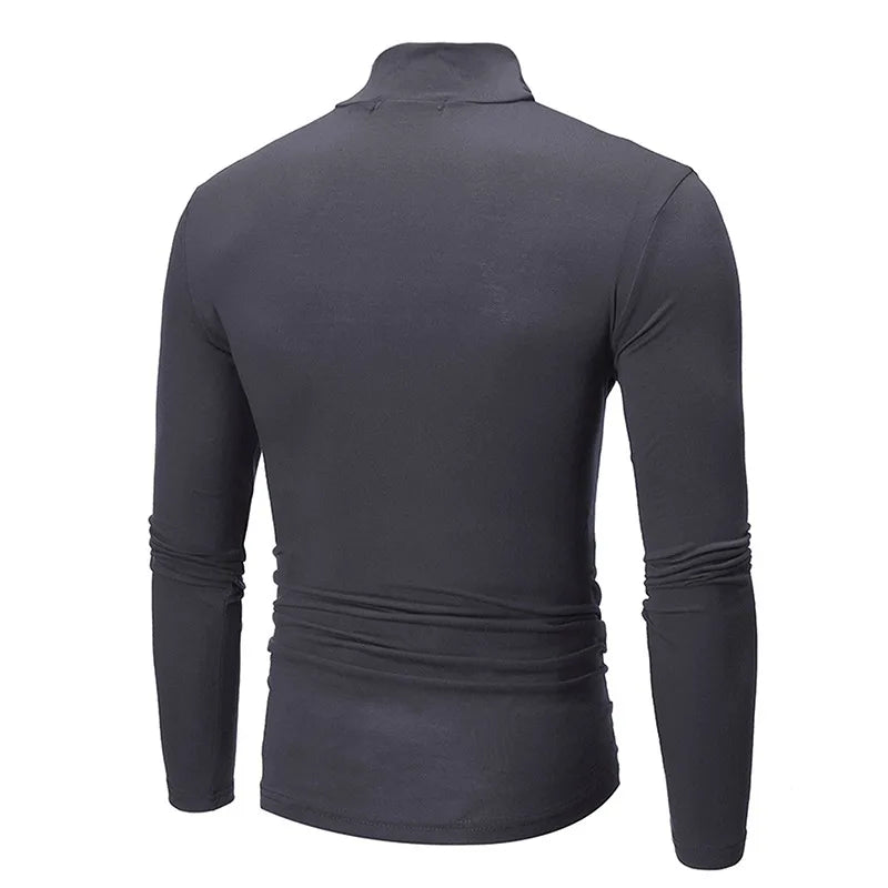 Thermal Underwear Top For Men Slim Fit Turtleneck Longsleeve