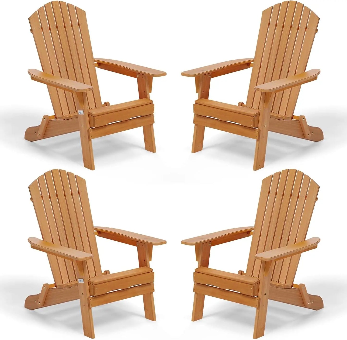 Nu Styles 4Ever Folding Adirondack Chairs Set Of Four