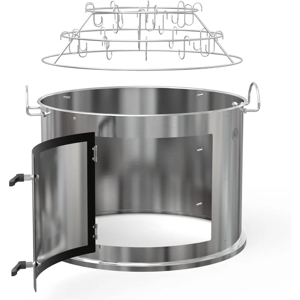 Stainless Steel Rib Hanging Smoking Attachment For Kettle