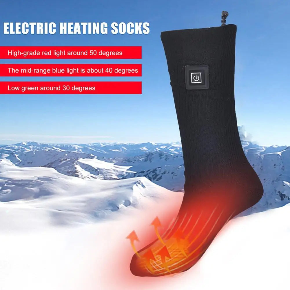 Alloet Winter Heated Socks Battery Powered Warm Anti Slip