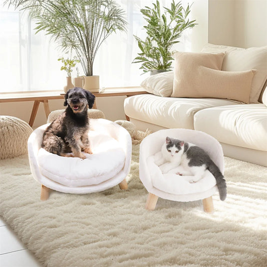 Guangdong Luxury Cat Bed Plush Nesting Chair With Cushion