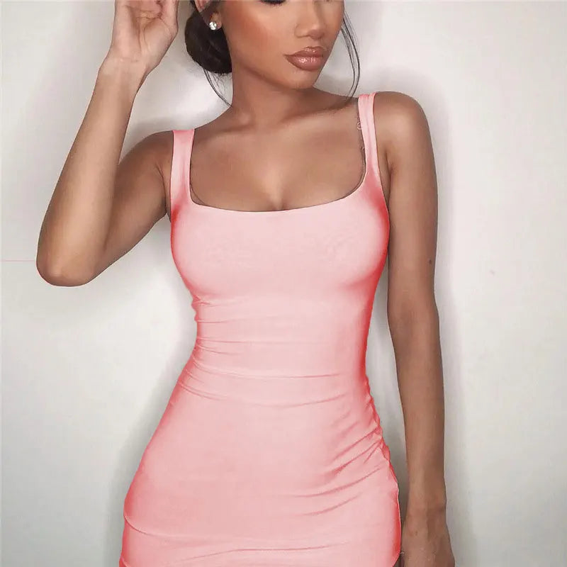 HebeiCraft Women Summer Dress Slim Bodycon Sundress Elegant