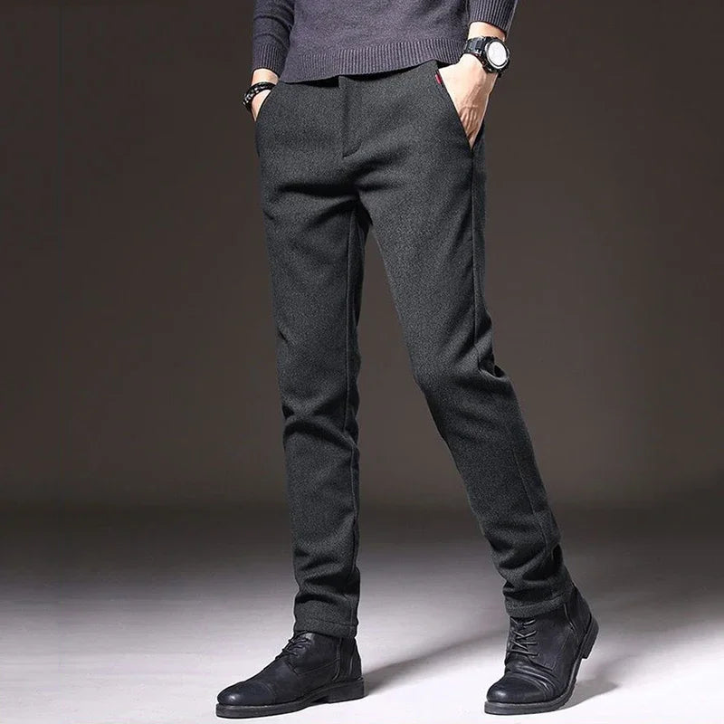 Scarlett Queen Men Straight Leg Work Pants Slim Fit