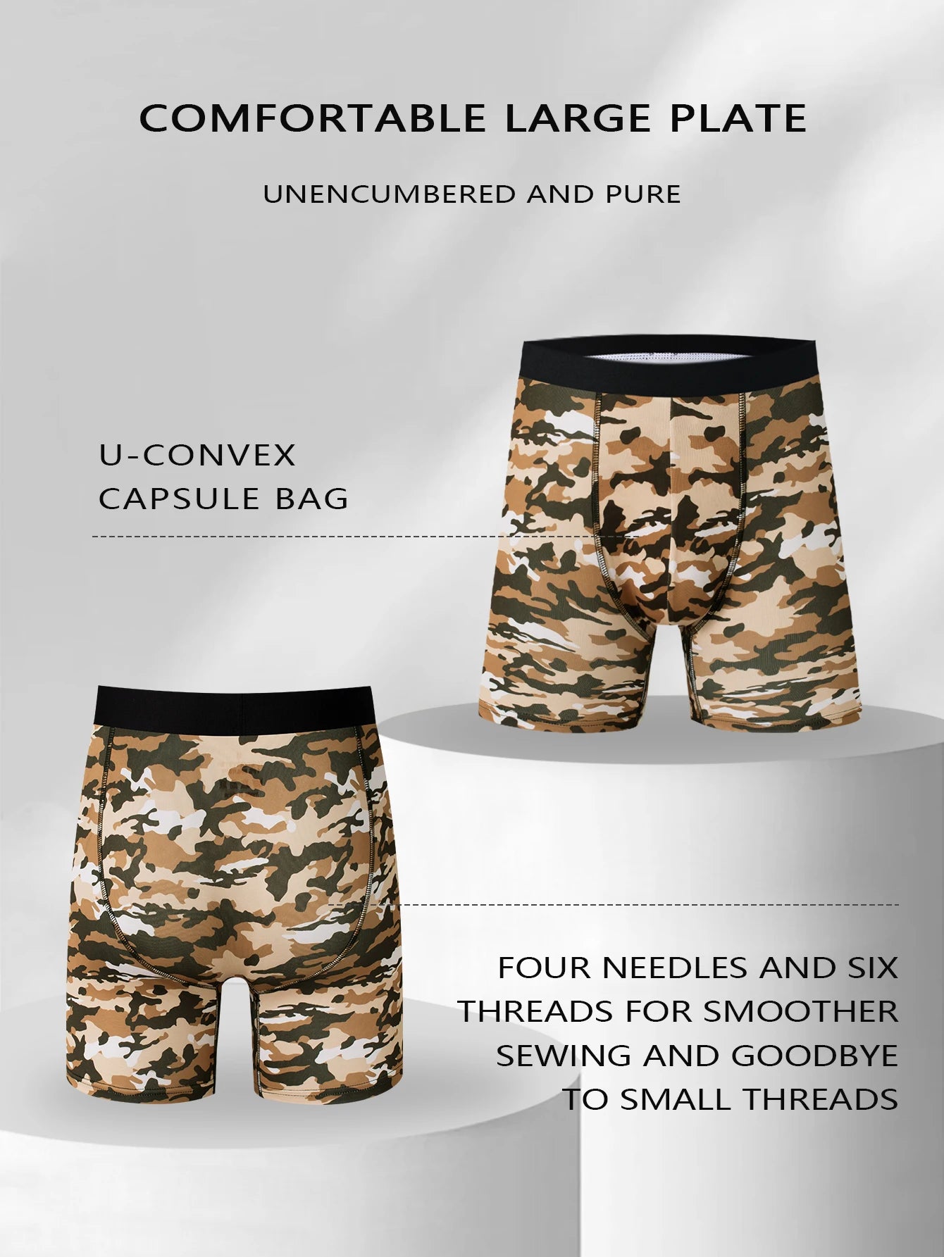 Briefs And Boxers Camouflage Boxer Shorts 3 Pack Comfort