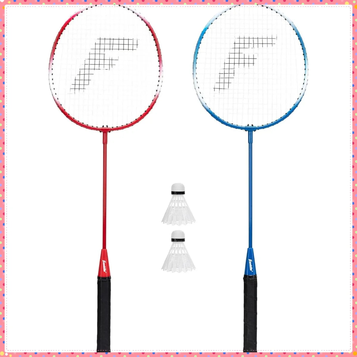 Hignconcerned Badminton Set With 2 Rackets And Birdies