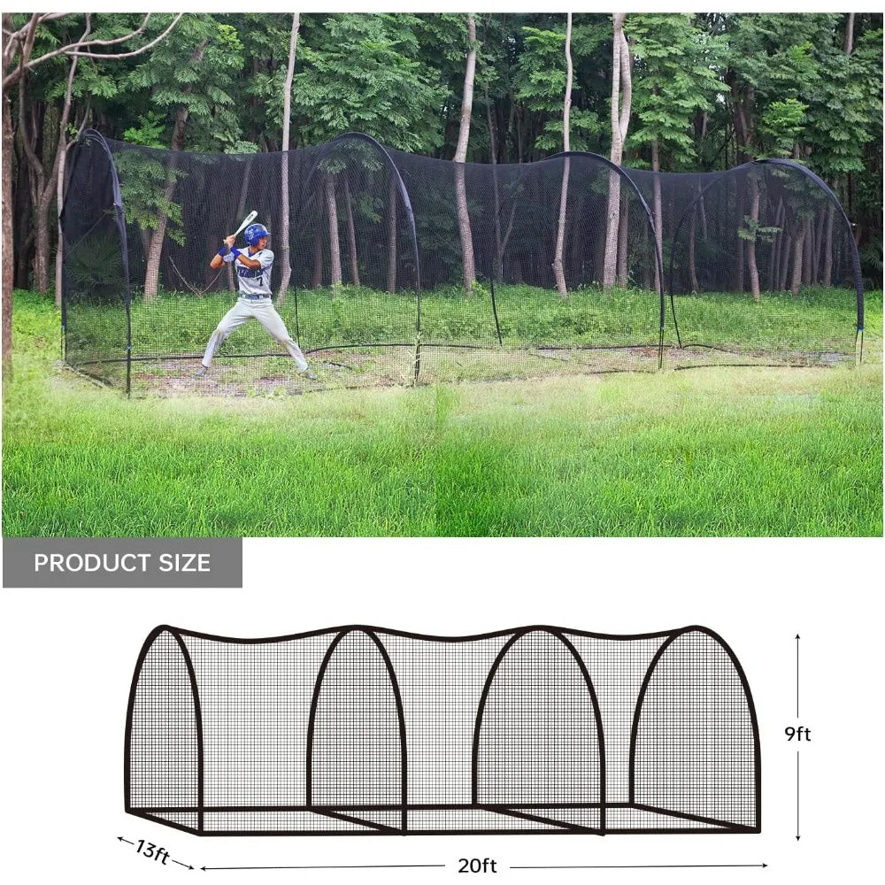 Pro 20ft Baseball Batting Cage Net Frame Backyard Training