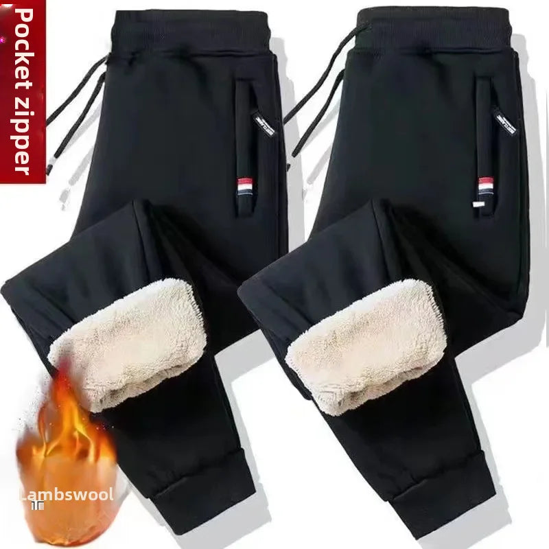 HebeiCraft Winter Fleece Lined Men’s Casual Trousers