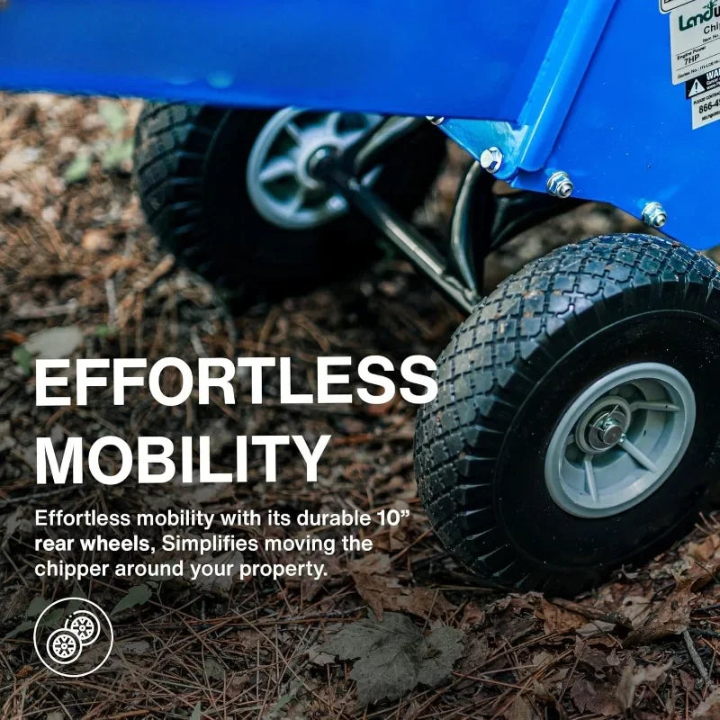 High Concerned 7HP Gas Wood Chipper Shredder Mulcher