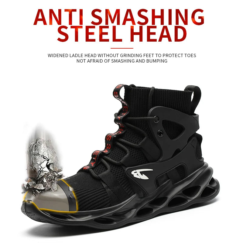 Breathable Safety Shoes Anti Smash And Puncture Resistant