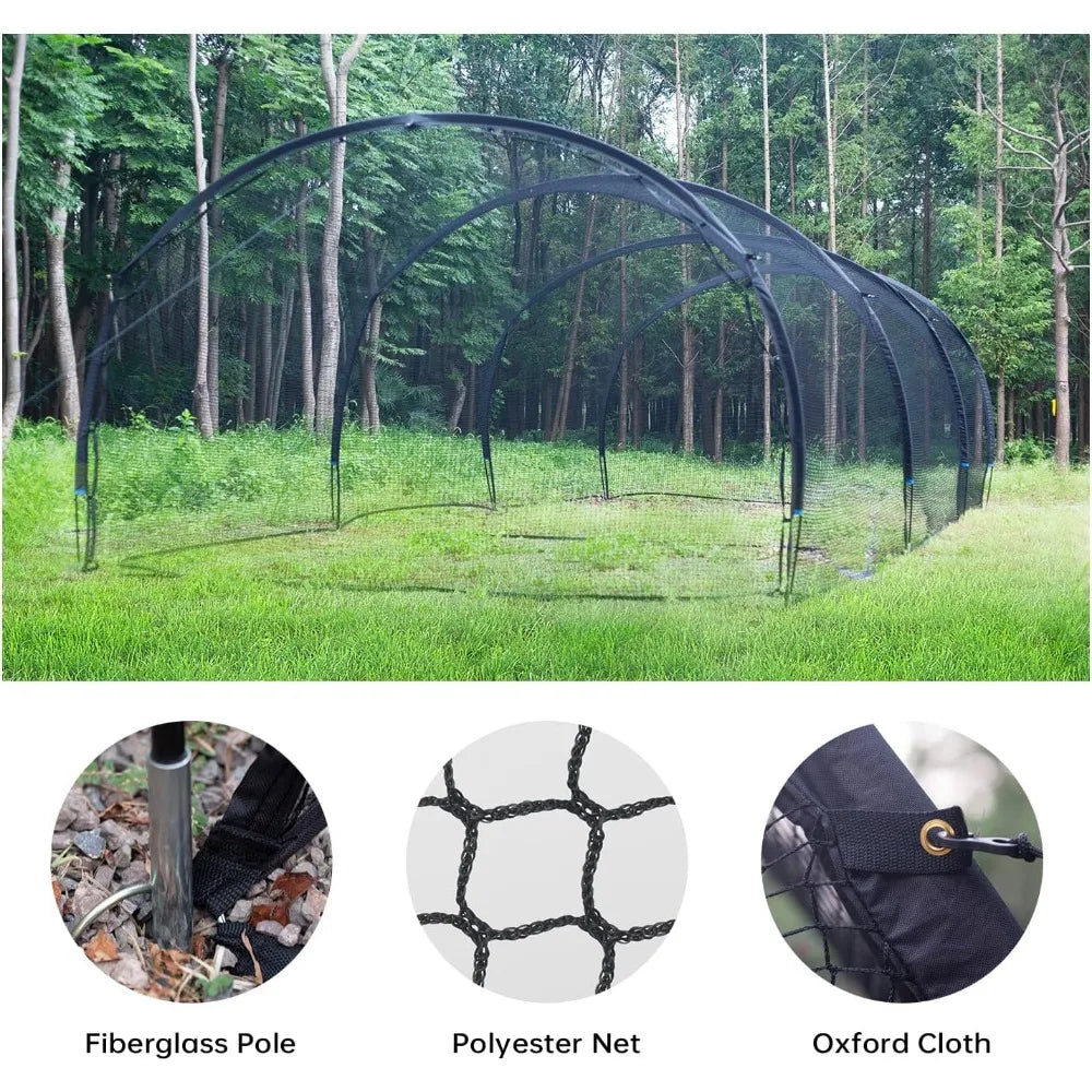 Pro 20ft Baseball Batting Cage Net Frame Backyard Training