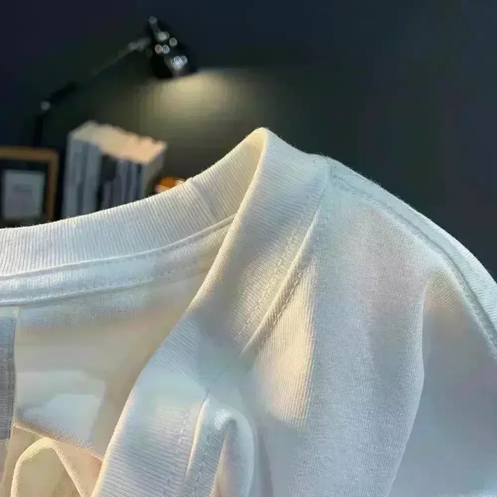 Mens Summer Graphic Tee Streetwear Short Sleeve Harajuku