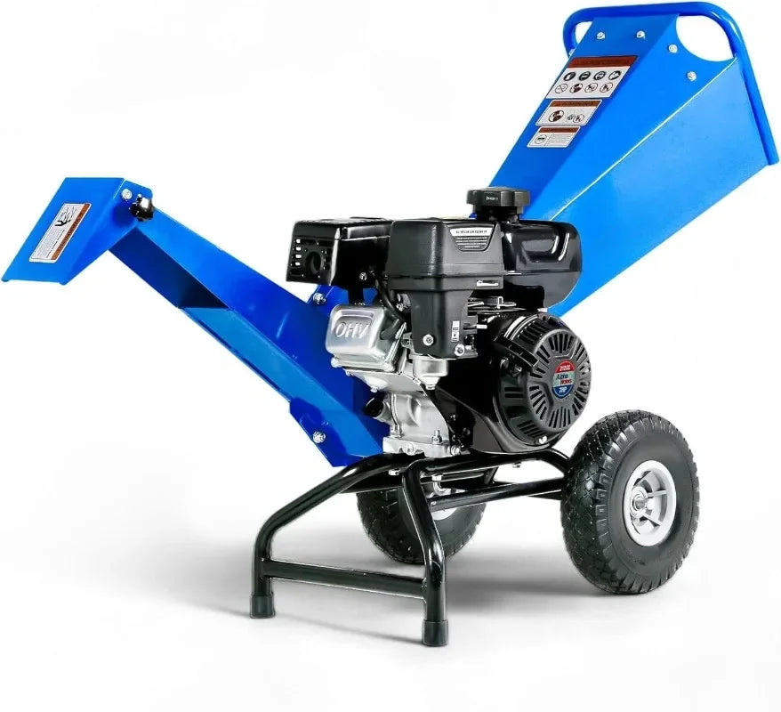High Concerned 7HP Gas Wood Chipper Shredder Mulcher