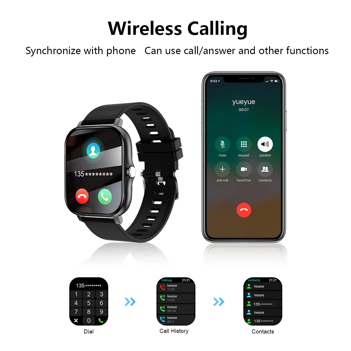 Smartwatch With Wireless Calling Dial And Fitness Monitoring